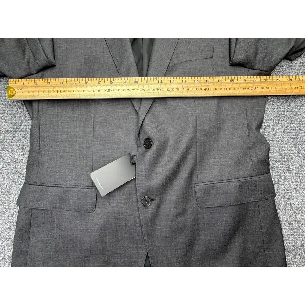 BOSS Hugo Boss Blazer 42R Gray 100% Virgin Wool Two Button NWT